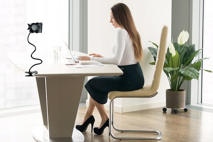 UNIWERSALNY UCHWYT NA TELEFON kamerę 360 PAŁĄK Z KLIPSEM DO BLATU Webski