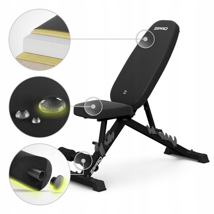 Ławka Treningowa do ćwiczeń Ławeczka prosta regulowana Składana Zipro