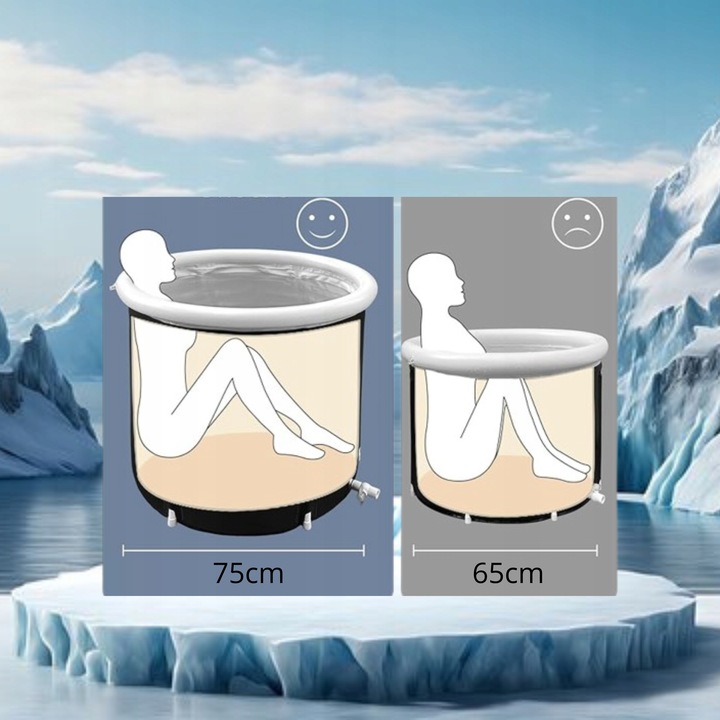 Basen do morsowania XL beczka dmuchana przenośna ZESTAW wieko