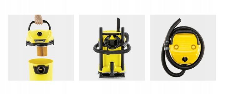 ODKURZACZ PRZEMYSŁOWY KARCHER WD 3 ZESTAW PIORĄCY +NADMUCH SUCHO MORKO