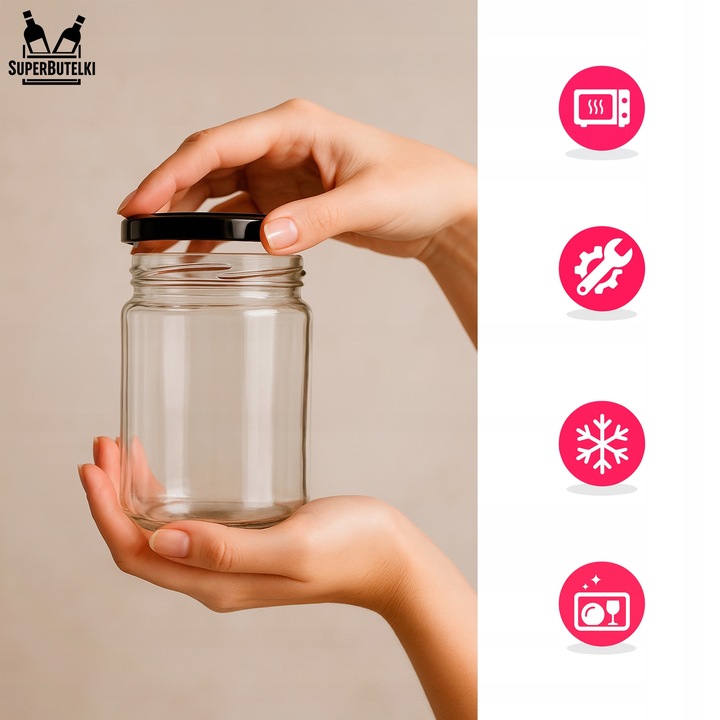 10x SŁOIKI SZKLANE Z ZAKRĘTKAMI 540 ML NA GRZYBY NA PRZETWORY DŻEM +