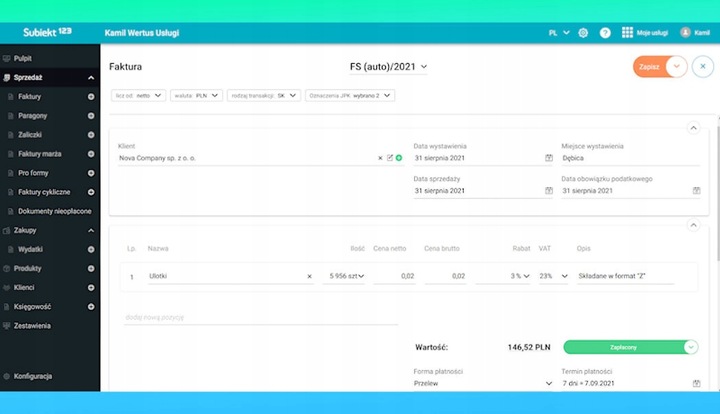 Program INSERT Subiekt 123 Pakiet Podstawowy