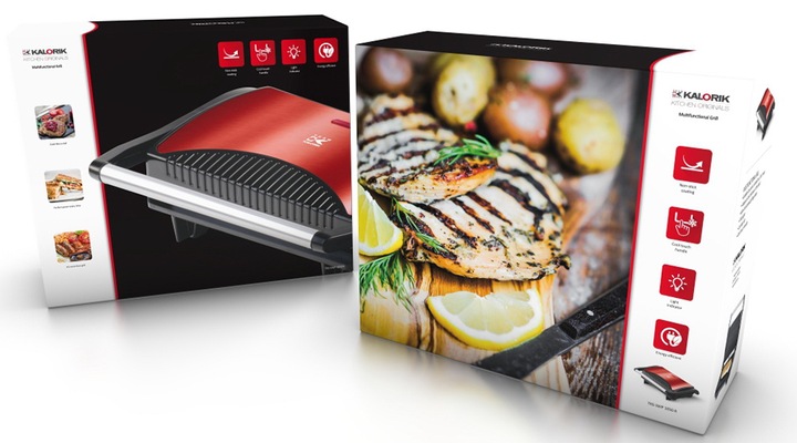 OPIEKACZ 700W TOSTER GRILL ELEKTRYCZNY Czerwony do KANAPEK PANINI