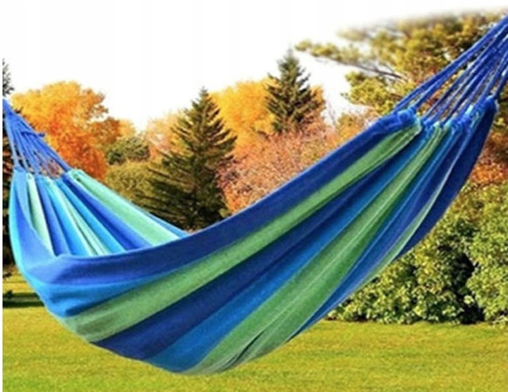 DUŻY MOCNY XXL HAMAK 1-OSOBOWY 200x80 200kg