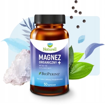 Naturell Magnez Organiczny Witamina B6 B2 50 kaps.