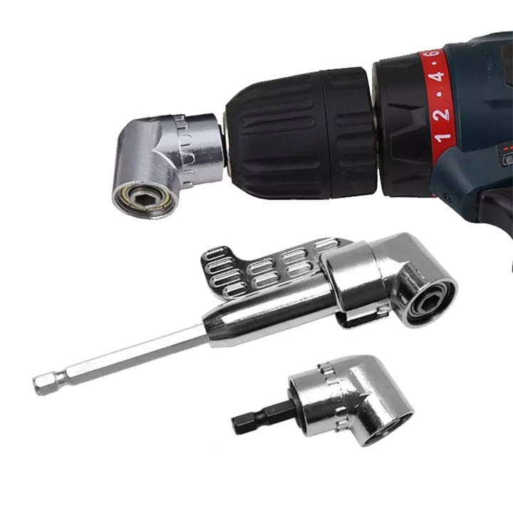 ADAPTER KĄTOWY 105° Duzy + Mały DO WKRĘTARKI 1/4" HEX