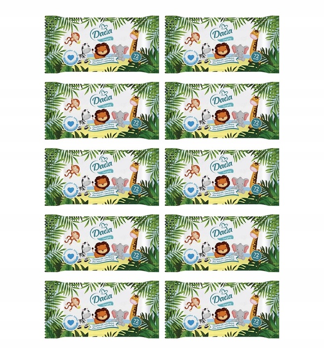 Chusteczki nawilżane DADA EVERYDAY 10 x 72szt. = 720 sztuk