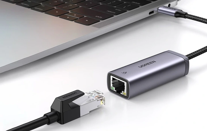 UGREEN Adapter Przejściówka Karta Sieciowa LAN Ethernet USB C Do RJ45 1Gb/s