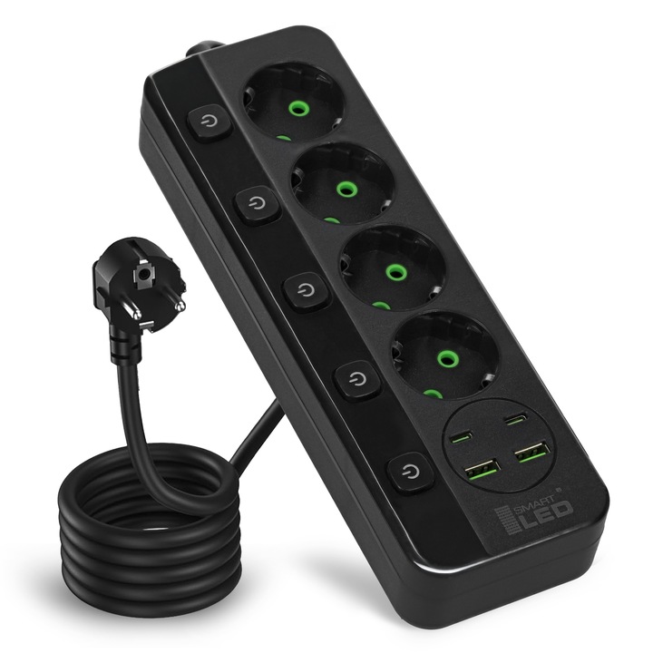 Przedłużacz Listwa Zasilająca Sieciowa 4 Gniazda 230V 3M 4x USB