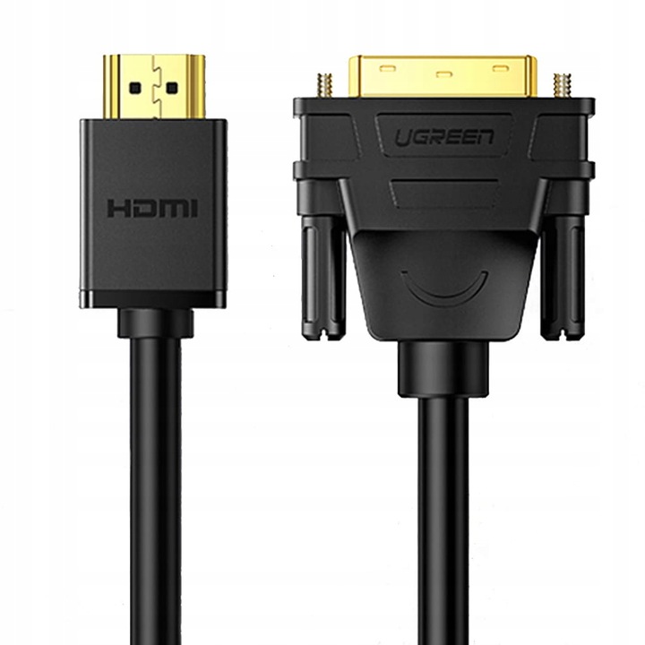 Kabel wideo Ugreen, HDMI/DVI, wytrzymały przewód 1,5m, FHD, 60HZ,