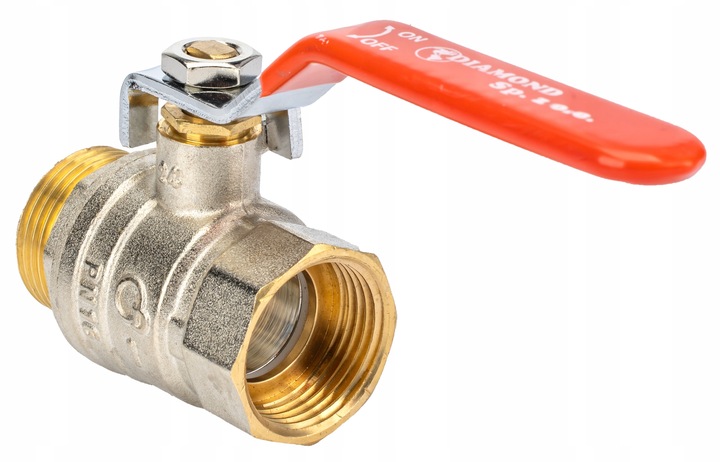 ZAWÓR KULOWY KUREK Ø 1'' CAL WZ DN25 DŁAWIK RĄCZKA MOSIĘŻNY SOLIDNY