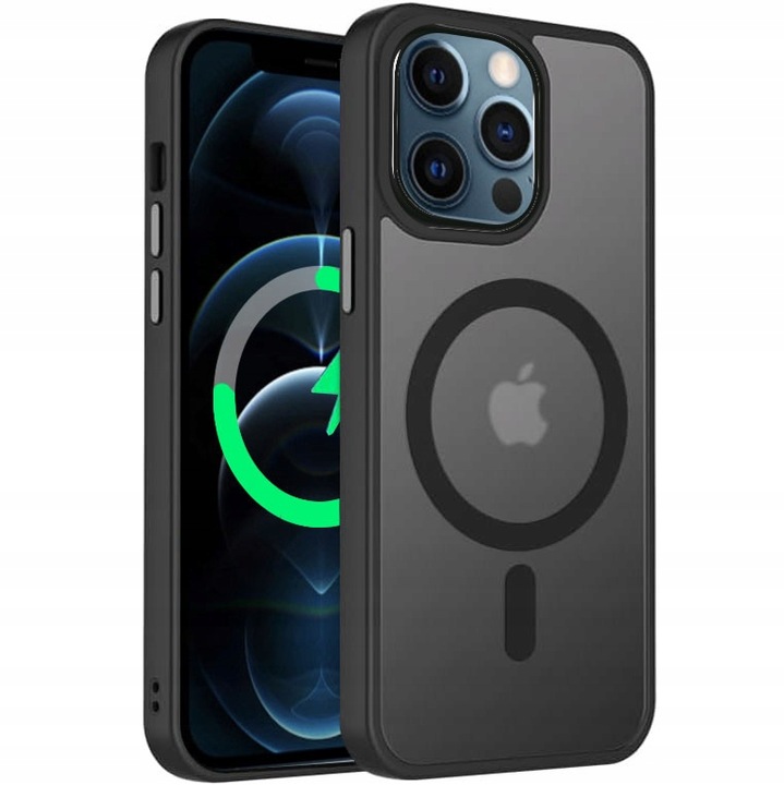 Etui Do iPhone 12/12 Pro +Szkło 9H WZMACNIANE 360° Matt Case Do Magsafe