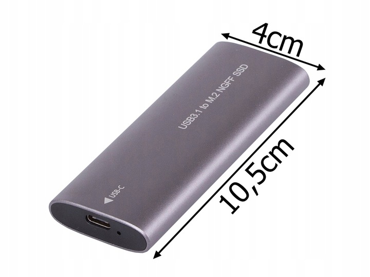 OBUDOWA ADAPTER DYSKU KIESZEŃ M.2 SATA NGFF USB 3.1 USB TYP-C