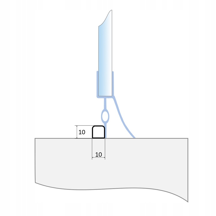 PRÓG AKRYLOWY DO KABINY PRYSZNICOWEJ LISTWA 100cm | 10x10mm |