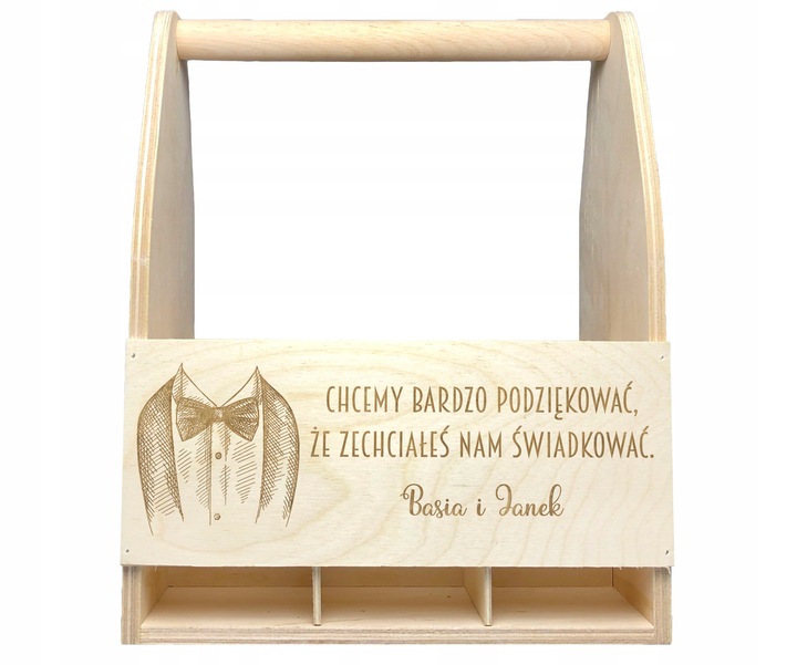 NOSIDŁO SKRZYNKA NA PIWO PODZIĘKOWANIA DLA ŚWIADKA
