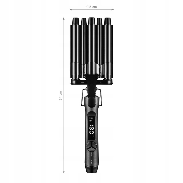 Falownica do włosów CERAMICZNA 5 WAŁKÓW BŁYSKAWICZNE NAGRZEWANIE LCD