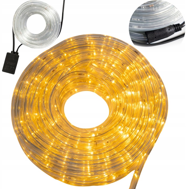 WĄŻ ŚWIETLNY ZEWNĘTRZNY 720LED LAMPKI OZDOBY ŚWIĄTECZNE 30m ZEW/WEW BALKON