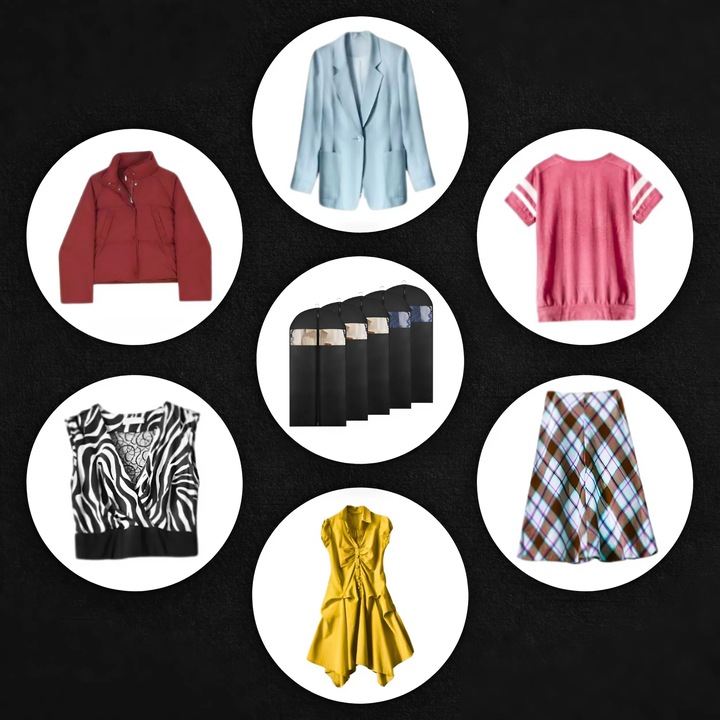 5X POKROWIEC NA ODZIEŻ UBRANIA KURTKĘ GARNITUR KOSZULĘ DUŻY 100 CM