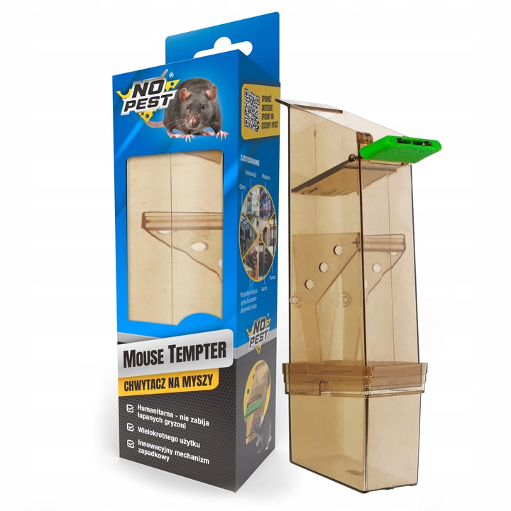 HUMANITARNY CHWYTACZ ŻYWOŁAPKA ŁAPKA PUŁAPKA NA MYSZY GRYZONIE NO PEST
