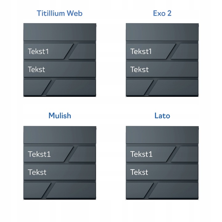 DUŻA SKRZYNKA NA LISTY Z ADRESEM NUMEREM DOMU |4 CZCIONKI| ANTRACYT