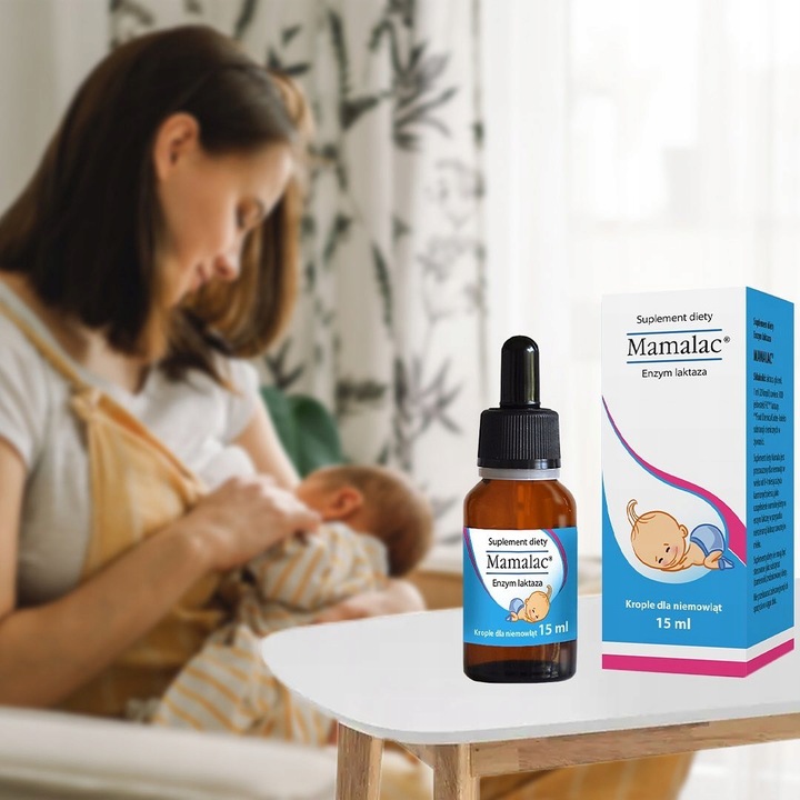 Mamalac KROPLE Z LAKTAZĄ DLA NIEMOWLĄT NA KOLKĘ
