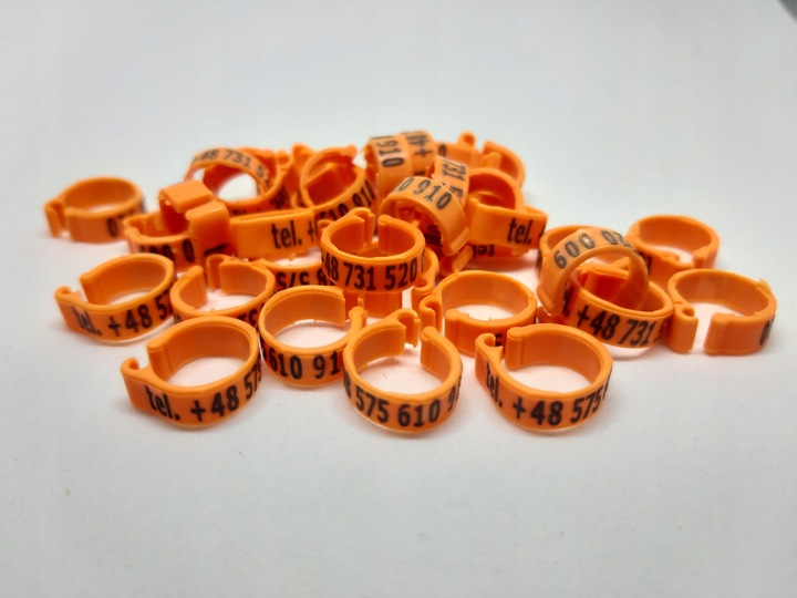 Znaczniki dla gołębi z numerem telefonu 100szt 8x5