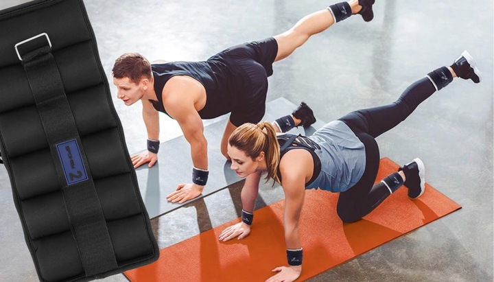 Obciążenia na rzep na przeguby nogi ręce ciężarki 2x 2kg neoprenowe