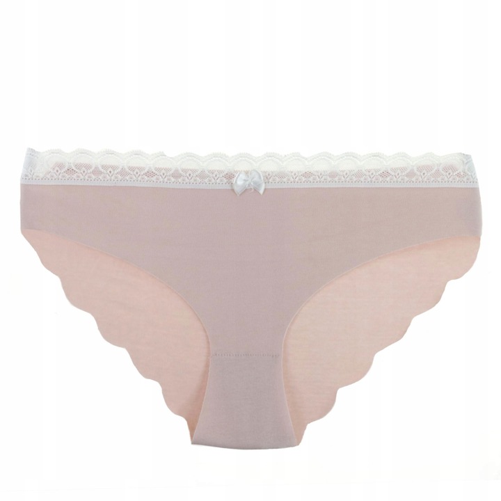 4x Majtki Damskie Bezszwowe Figi Bawełniane Laserowo Cięte Gładkie MORAJ M