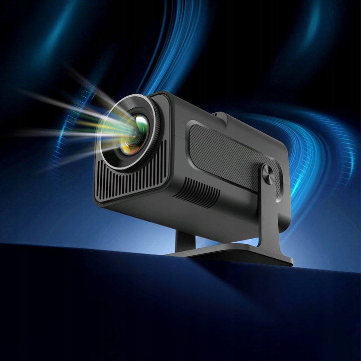 PROJEKTOR RZUTNIK ANDROID TV WIFI FULL HD PRZENOŚNY SMART GŁOŚNIK OBROTOWY