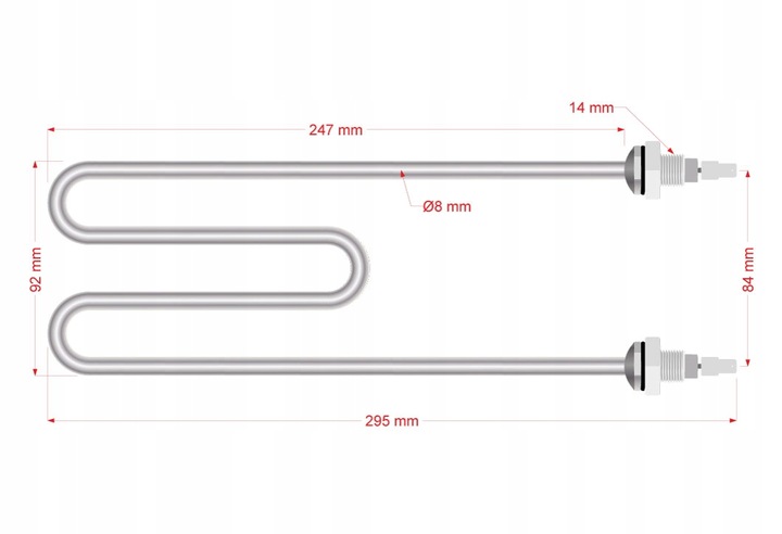Grzałka do parnika 2000W typ-M Univversal MR04-024