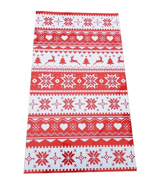 Woreczki foliowe torebki celofan ŚWIĄTECZNE MIKOŁAJKI 15x25 cm 50 szt.