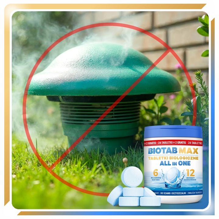 TABLETKI do SZAMBA BAKTERIE do OCZYSZCZALNI mocny BIO preparat USUWA