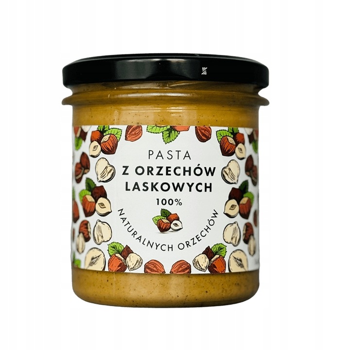 Pasta z orzechów laskowych 300 g - 100% orzechów, Bez Dodatków,