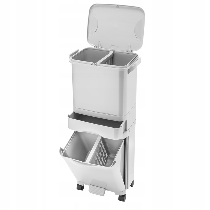 Kosz do Segregacji Śmieci Odpadów Domowy Kubeł na Śmieci do Kuchni Kółka