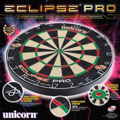 Tarcza do gry w darta rzutkami ze stalowym grotem Sisal Eclipse Pro