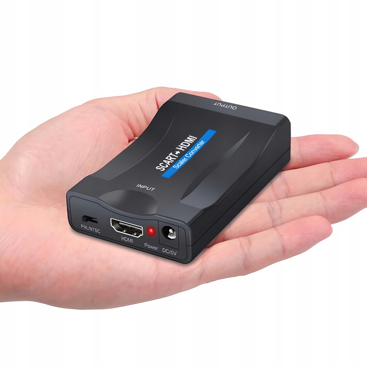ADAPTER KONWERTER SCART DO HDMI PRZEJŚCIÓWKA SYGNALU EUROZŁĄCZE AV