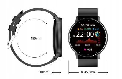 Zegarek Smartwatch Męski GRAVITY POLSKIE MENU PULS SMS KOLORY SMS FB