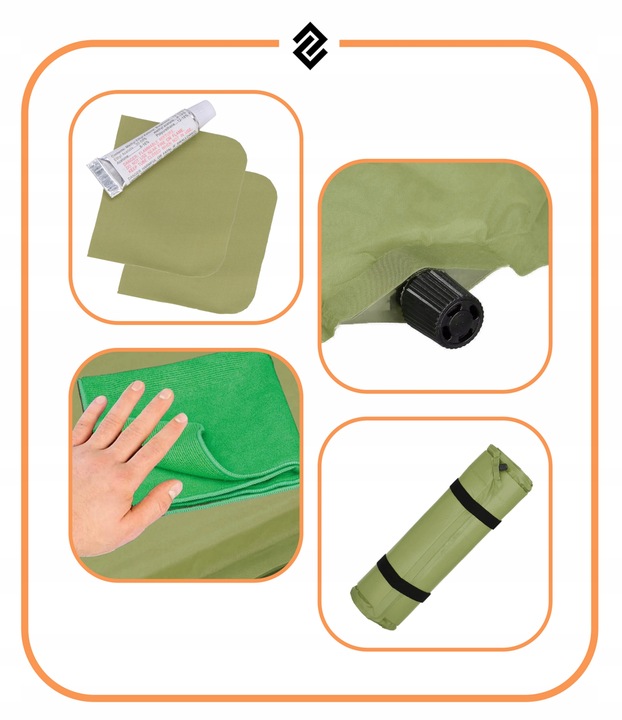 MATA SAMOPOMPUJĄCA KARIMATA 180x50cm MIĘKKA ZIELONA GRUBA POKROWIEC MATERAC