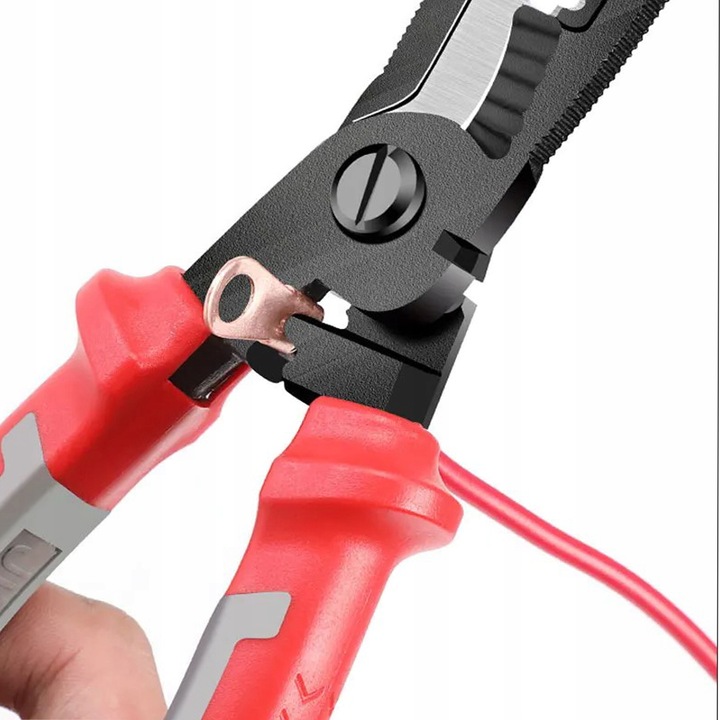SZCZYPCE WIELOFUNKCYJNE 9w1 DLA ELEKTRYKÓW NOŻYK ŚCIĄGACZ ZACISKARKA