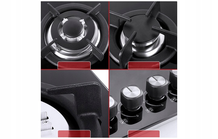 Płyta Gazowa Iseasy Mgbg-775 5 Żeliwnych Palników NG LPG Do Zabudowy