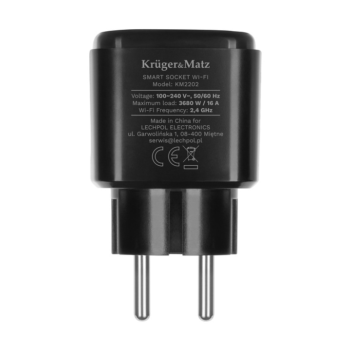 Inteligentne Gniazdko WiFi Kruger&Matz Connect P4 Tuya PROGRAMATOR