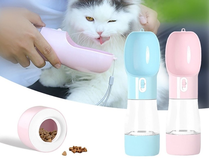 przenośna butelka na wodę i karmę jedzenie dla psa