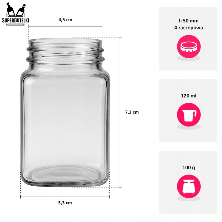 24x POJEMNIKI NA PRZYPRAWY DŻEM SŁOICZKI SZKLANE SŁOIKI 120 ml 80x