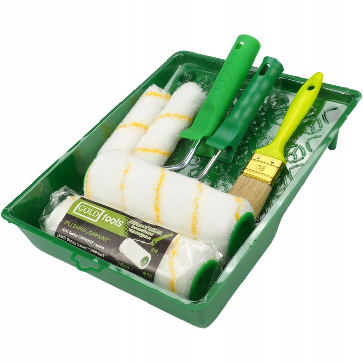 ZESTAW MALARSKI WAŁEK PĘDZEL KUWETA ŚCIANY SUFITY