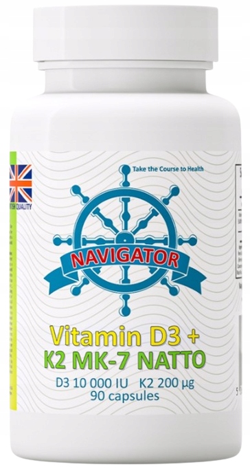 Navigator Witamina D3 10000 IU + Wit. K2 MK-7 200 90 kaps. Mocne kości