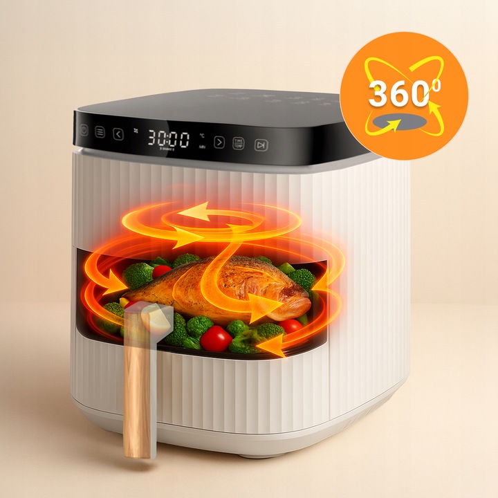 Frytkownica Beztłuszczowa Bezolejowa AirFryer VOKSAR W11 5L 12w1 +