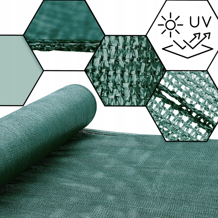 SIATKA CIENIUJĄCA 1,2x10m MASKUJĄCA 90% OSŁONA MATA NA OGRODZENIE PŁOT