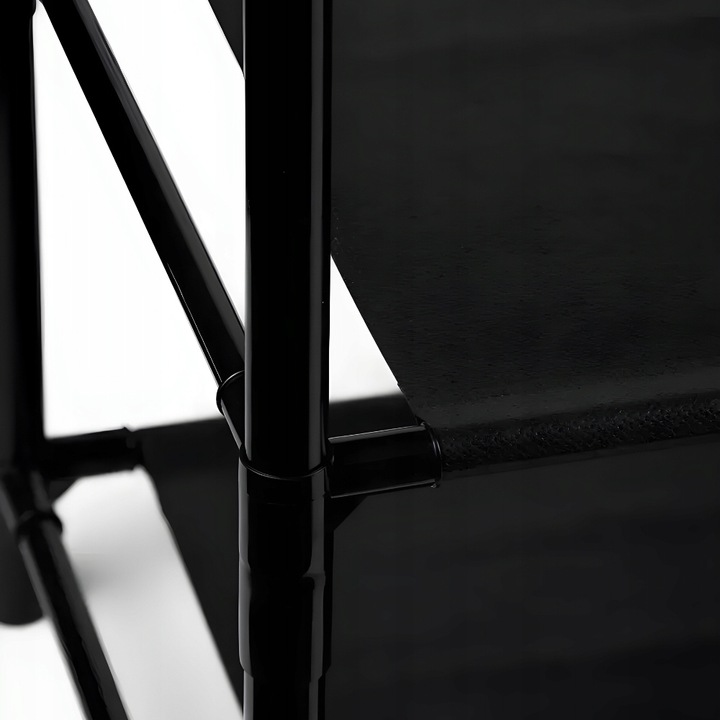 Wieszak na ubrania buty stojący do przedpokoju z półkami czarny