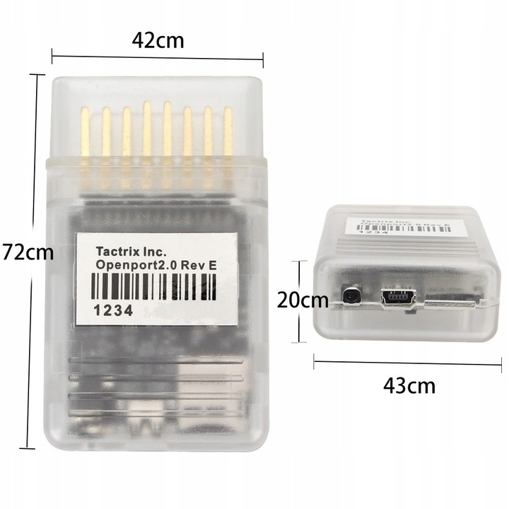 SAMOCHODOWE ZŁĄCZE OBD2 CAN 2.0 OPENPORT USB 2.0