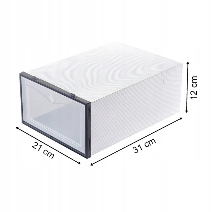 10 x PUDEŁKO POJEMNIK ORGANIZER NA BUTY Z KLAPĄ